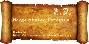 Morgenthaler Dorottya névjegykártya
